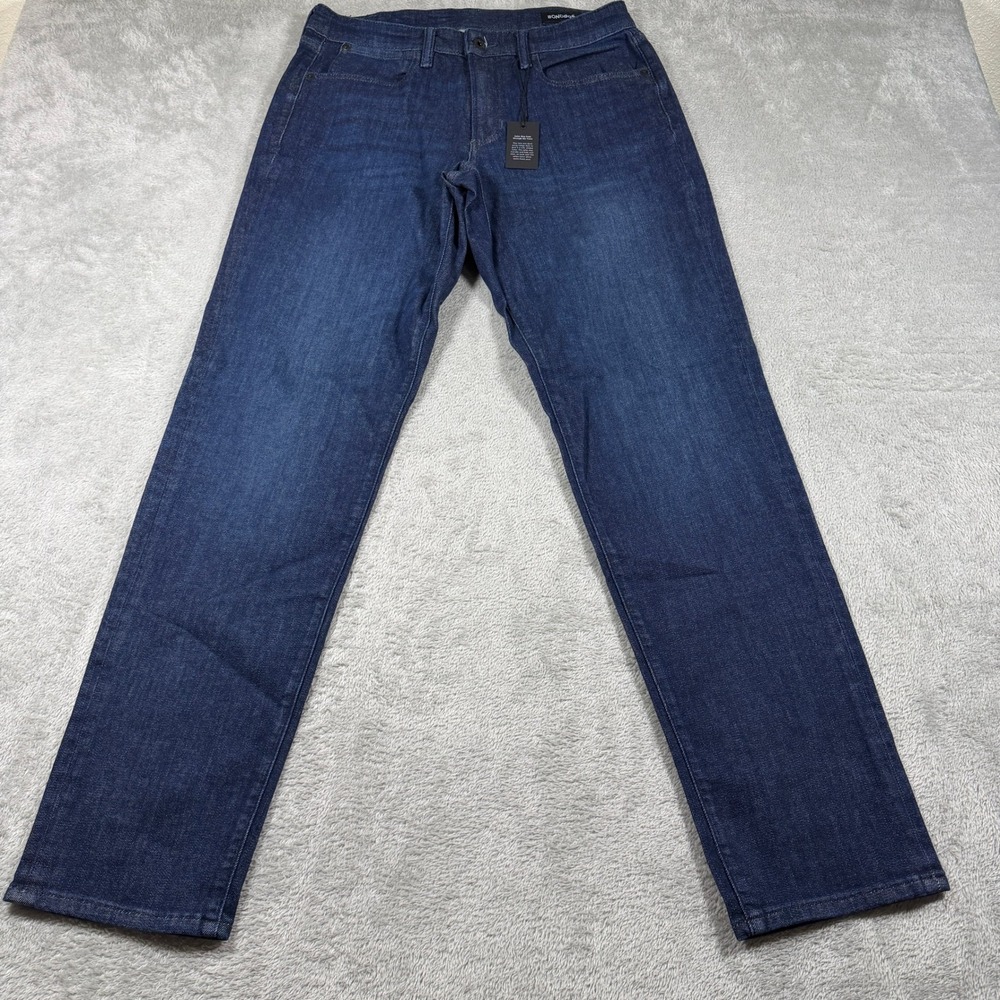 Bonobos Jeans‎ Mens 31 Blue Dark Wash Slim Straight 4 Way Stretch Denim NWT